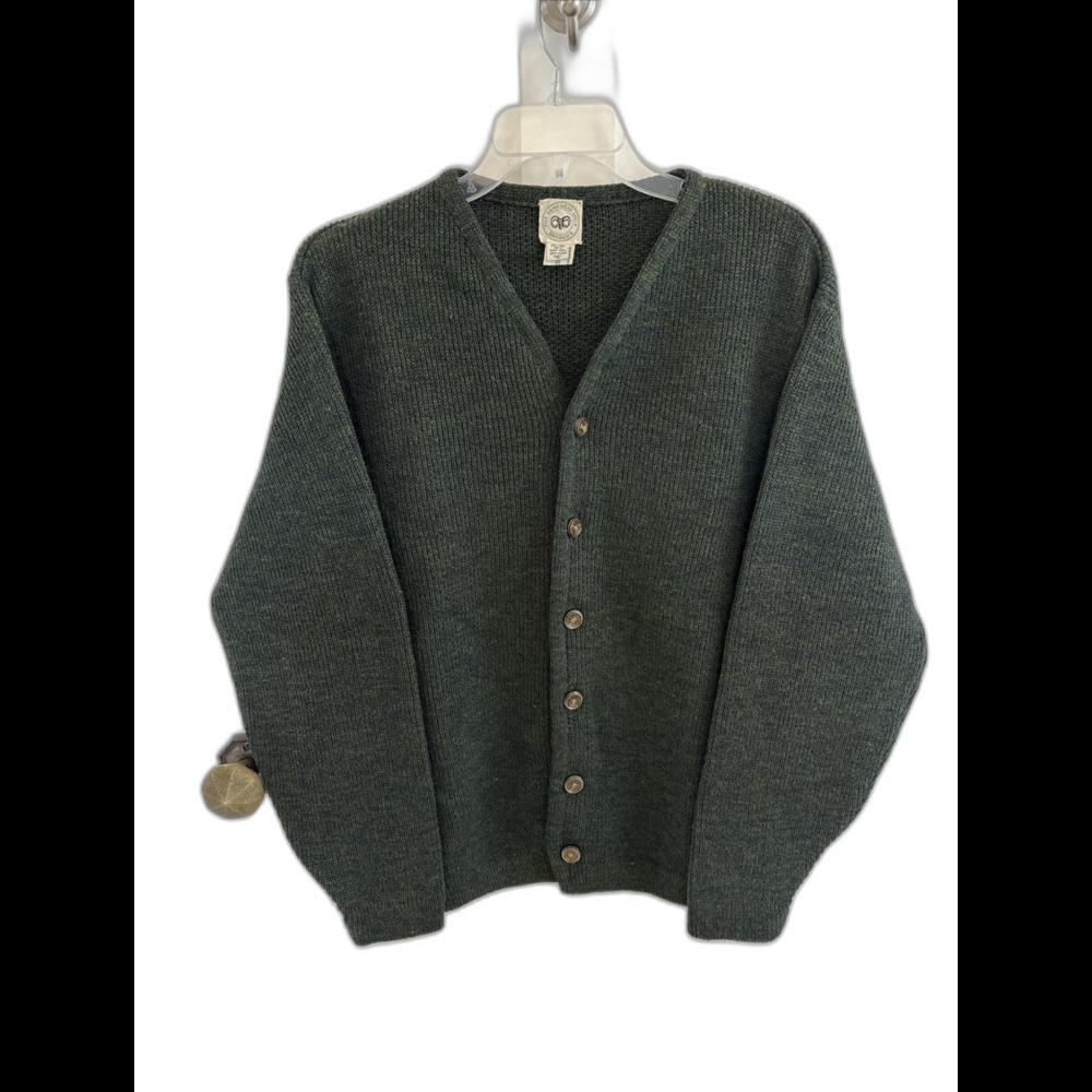 VTG THE RAMS HEAD SHOP Gordon’s 100% Wool Green Sweater cardigan Men’s Med